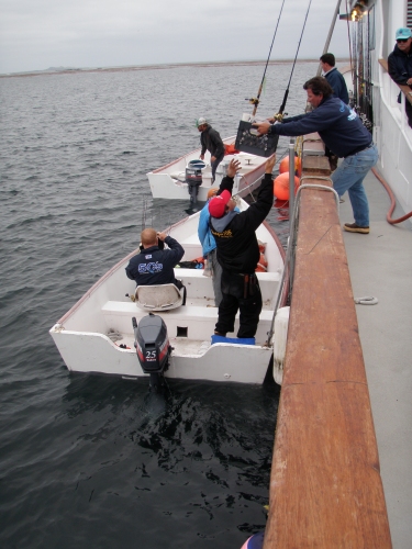 Loading the skiffs from the Qualifier 105