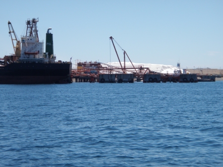 Salt mining operation at Cedros island