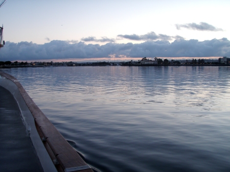 Pt. Loma sportfishing at sunrise